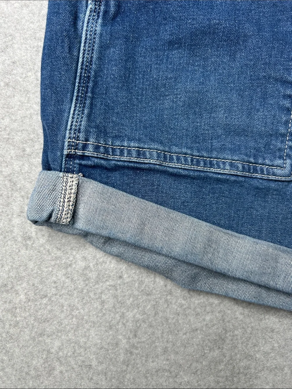 Lee Women's Dark Blue Denim Cuffed Jean Shorts